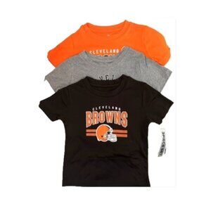 Cleveland Browns NFL 3-Pack Toddler 2T Performance T-Shirt Set Black/Orange/Gray